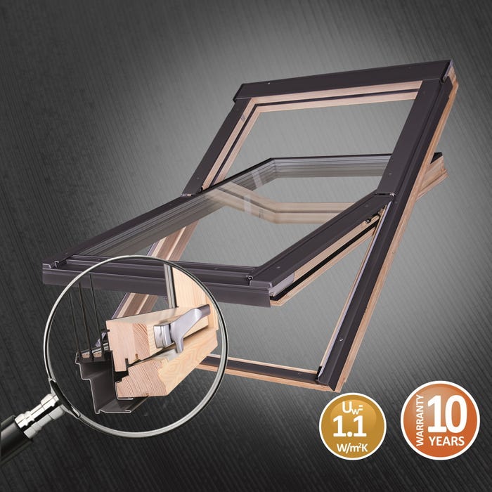 Okno dachowe 3-szybowe OPTILIGHT D-PRO 78x118 cm