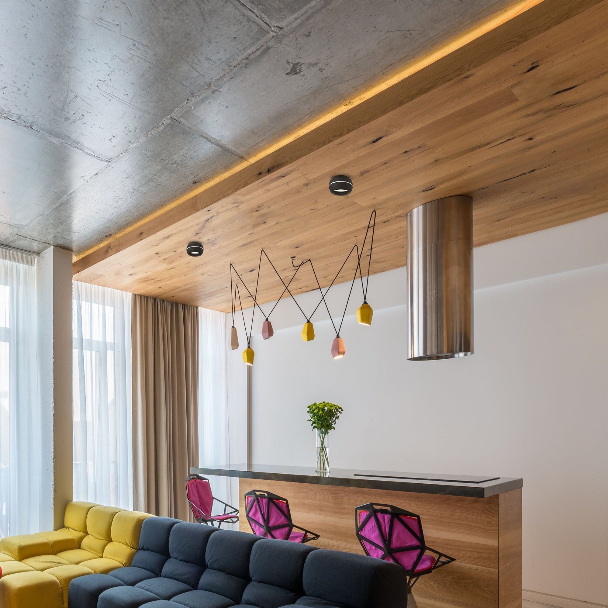 Oprawa natynkowa spot Videx GX53 czarna kula 1