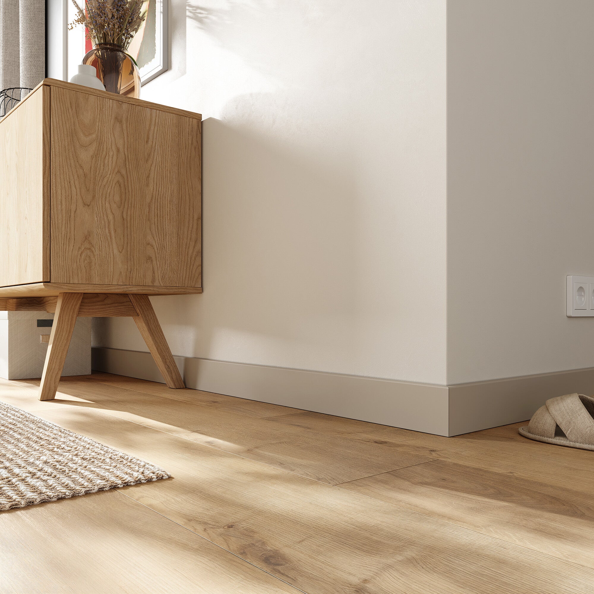 Listwa przypodłogowa PCV Sempla 2,4 m, 8 cm kaszmir 710 1