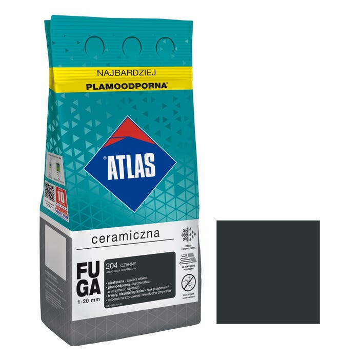 Fuga ceramiczna Atlas 204 czarny 5kg