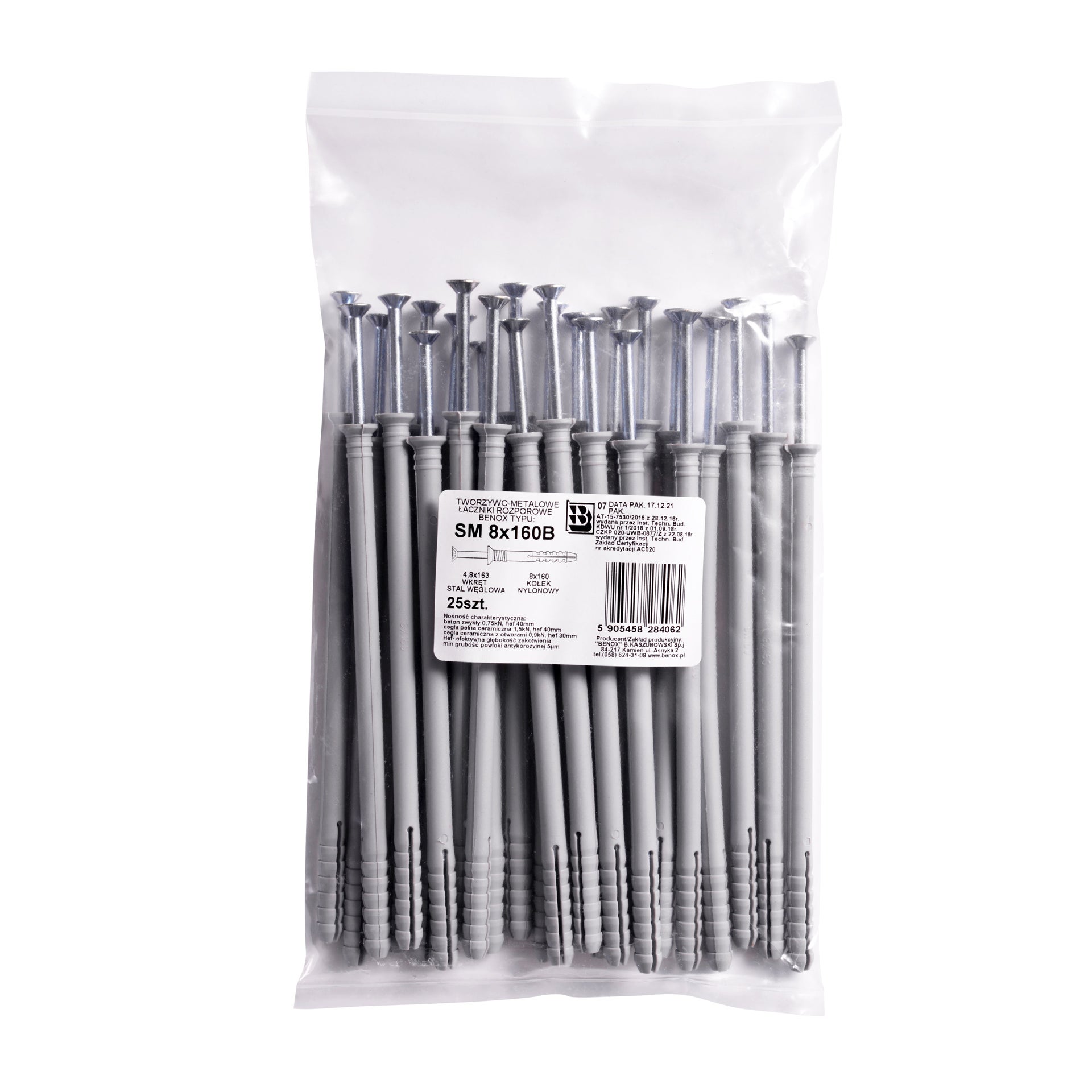 Kołek do szybkiego montażu 8.0x160 mm (25 szt.) 1