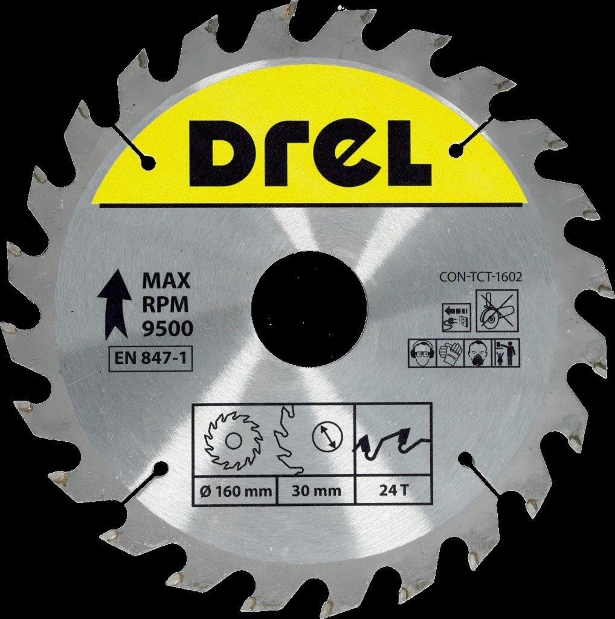 Piła widiowa do drewna 160 mm 24Z, otwór 12,7/16/20