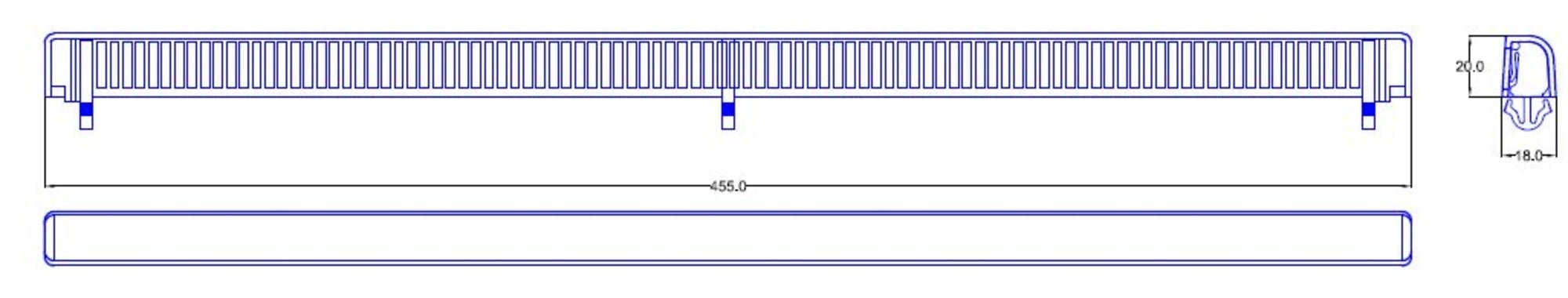Nawiewnik okienny Slimline 4000 biały 454x18x20 mm 1