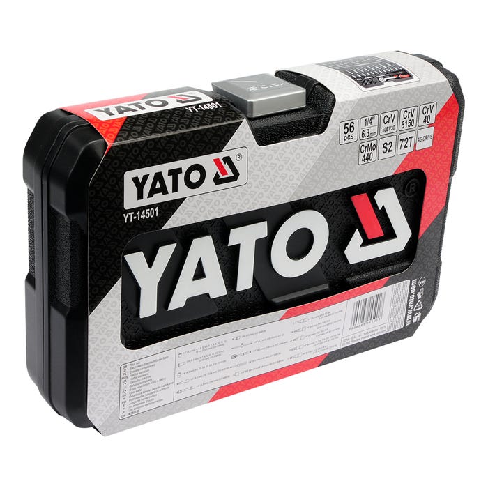 Zestaw kluczy nasadowych 1/4", 56 szt. 1