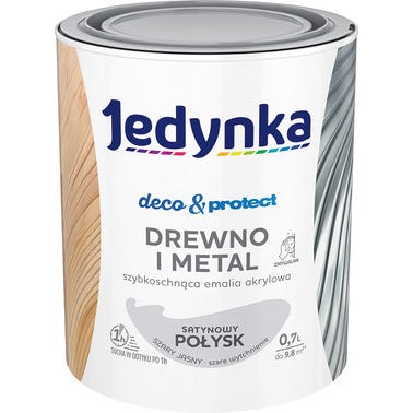 Farba Jedynka Deco&Protect satynowa  jasny szary 0,7l
