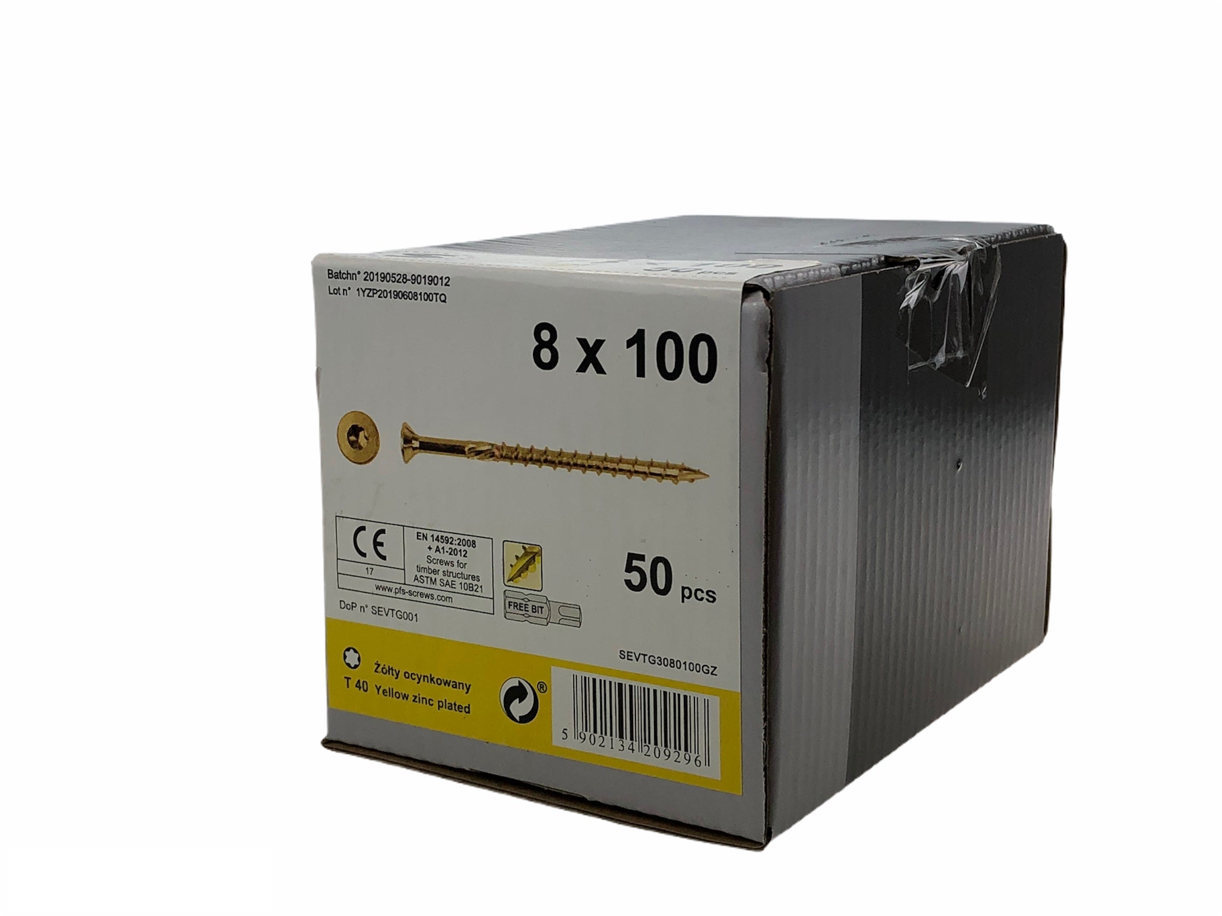 Wkręt konstrukcyjny 8.0x100 mm (50 szt.) 1