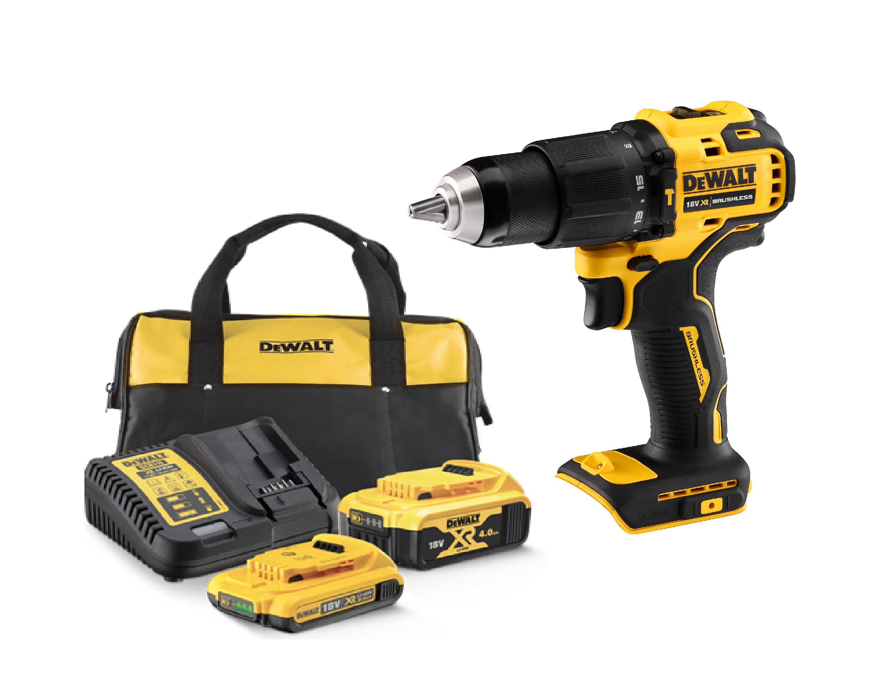 Wiertarko-wkrętarka 18V DCD709MDR-QW DeWalt / 1 x 2,0Ah, 1 x 4,0Ah 1