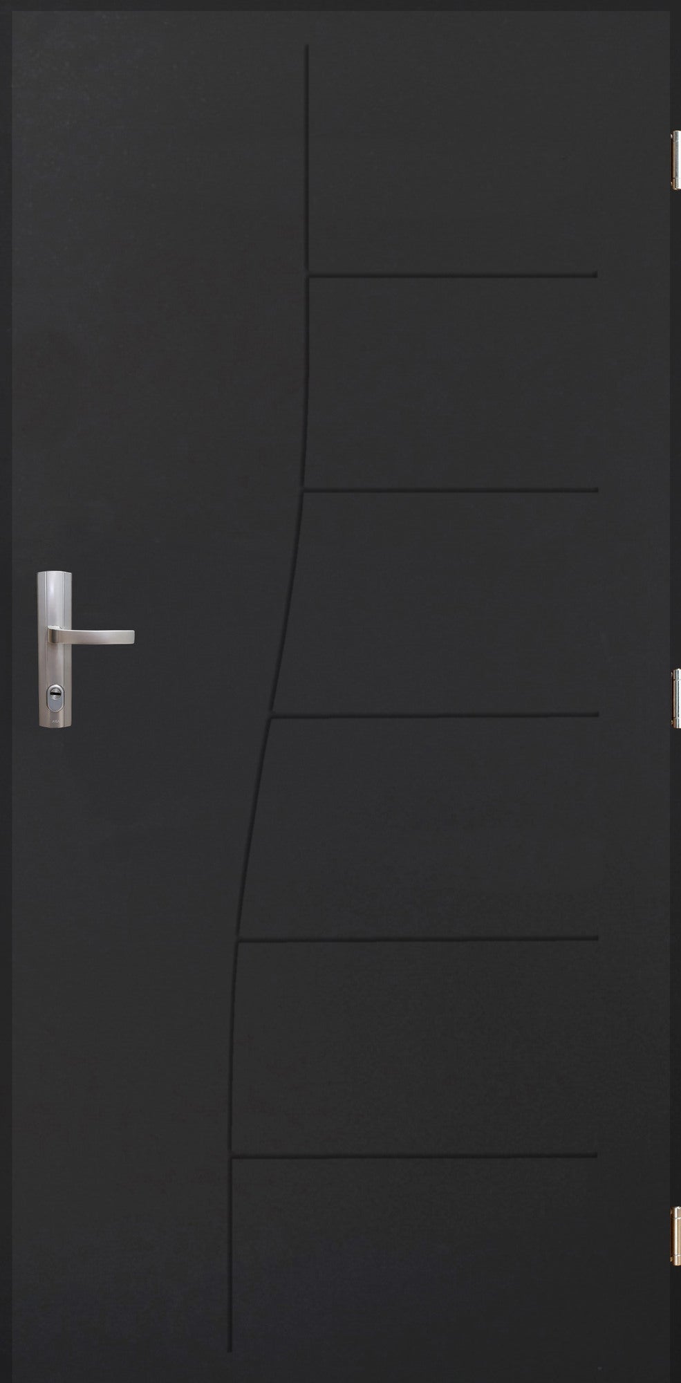 Drzwi zewnętrzne pełne antywłamaniowe Turyn 80 cm prawe antracyt 0