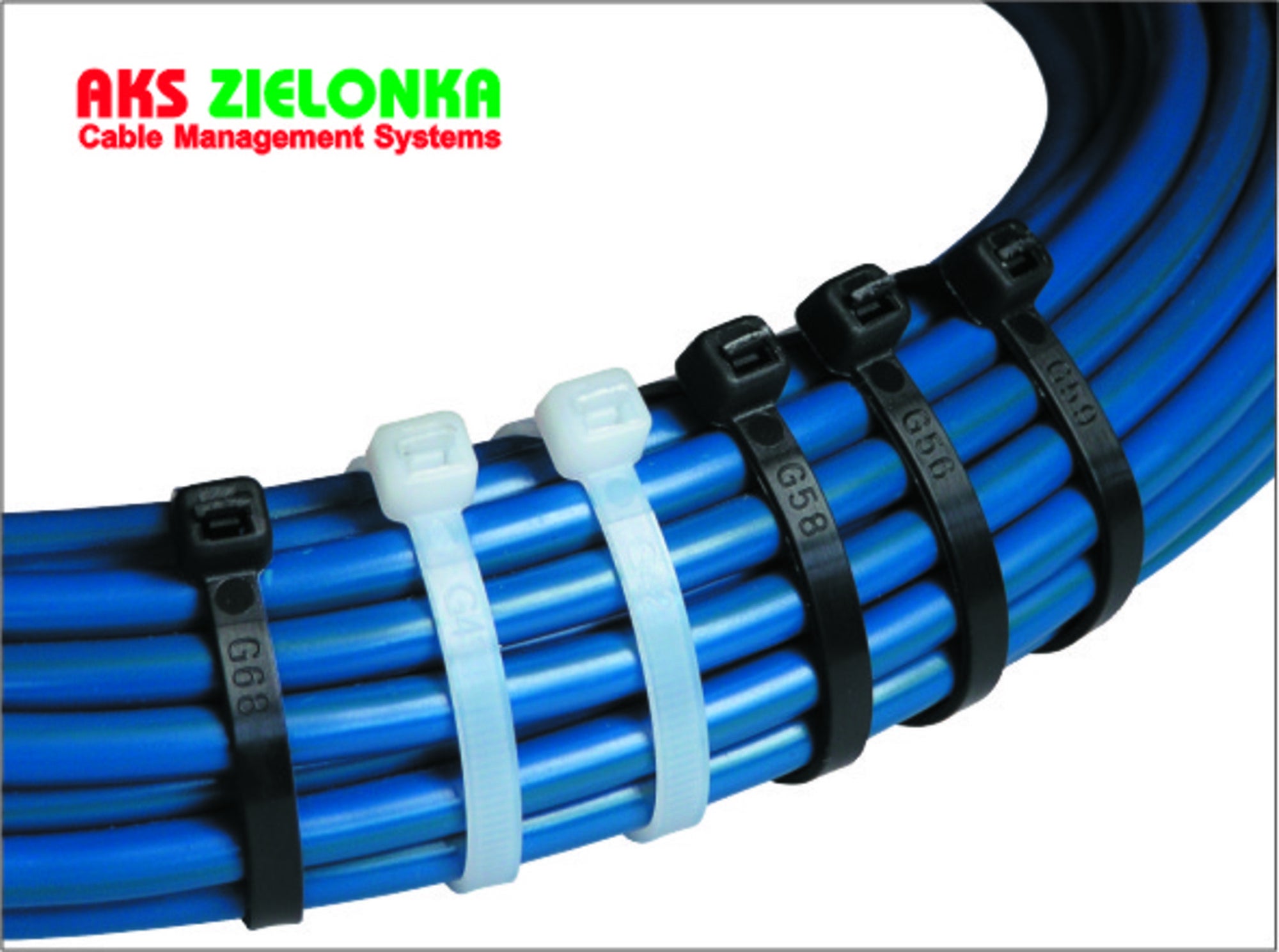 Opaska zaciskowa 300x4,8mm biała 25szt 0