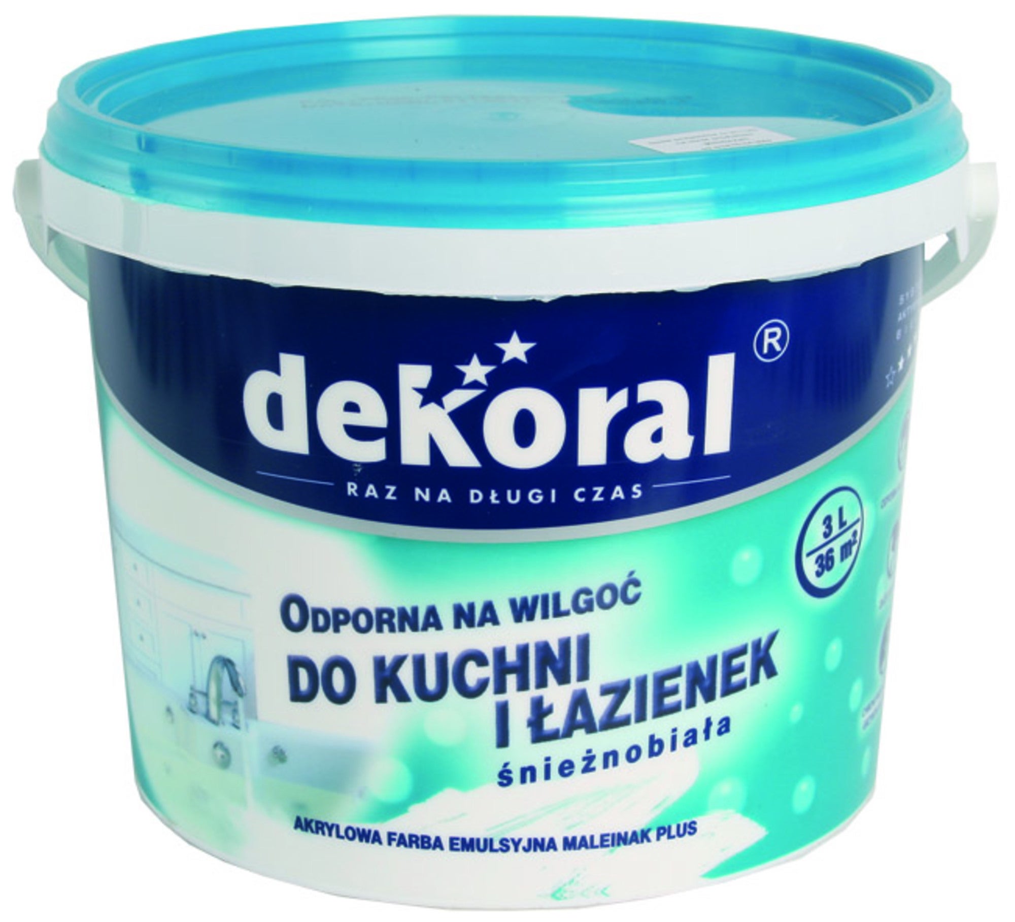 Farba Dekoral Łazienka & Kuchnia biała 3l 1