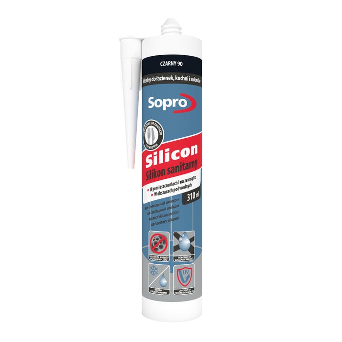 Silikon sanitarny Sopro 90 czarny 310 ml
