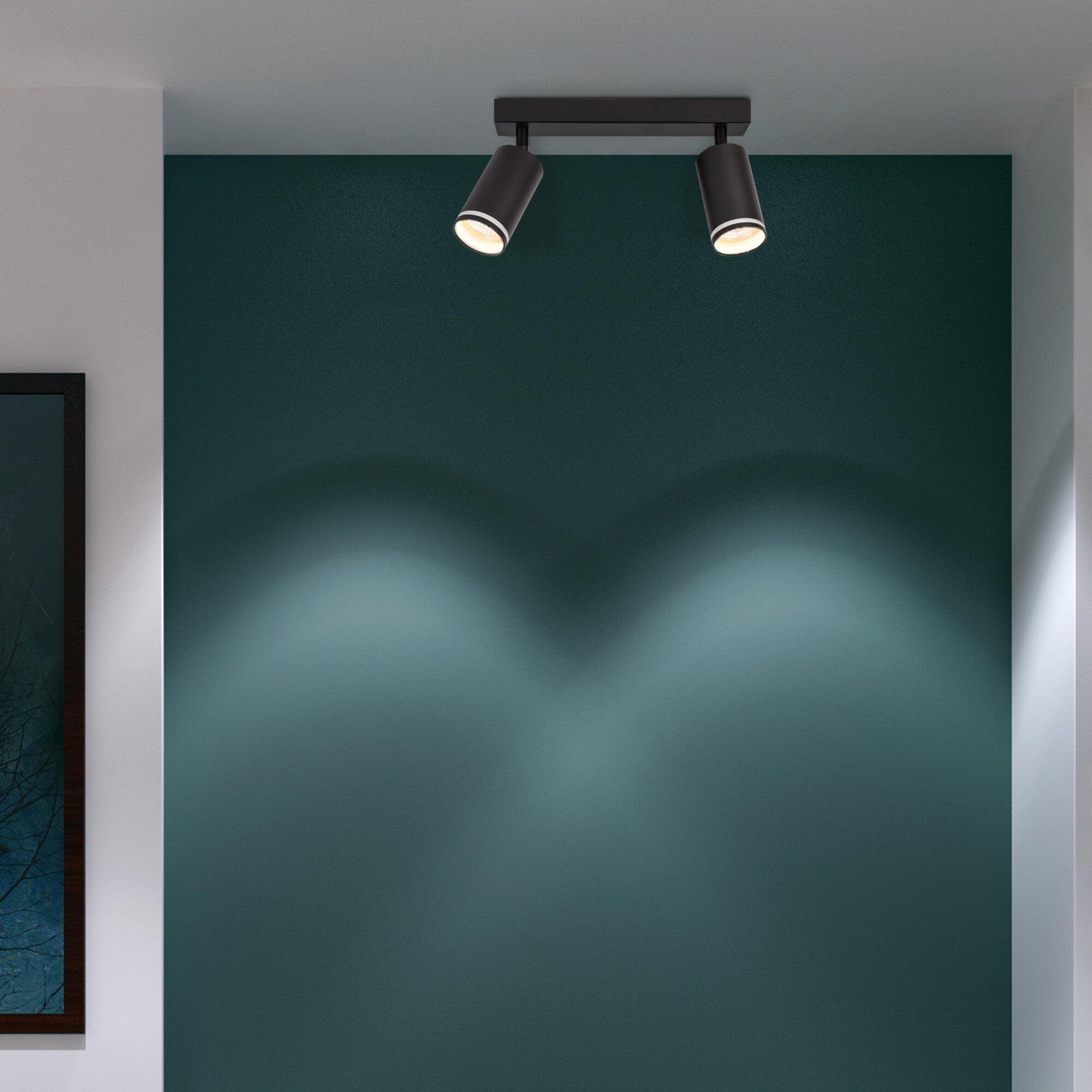 Listwa ścienno-sufitowa Paris 2xGU10 czarna 4