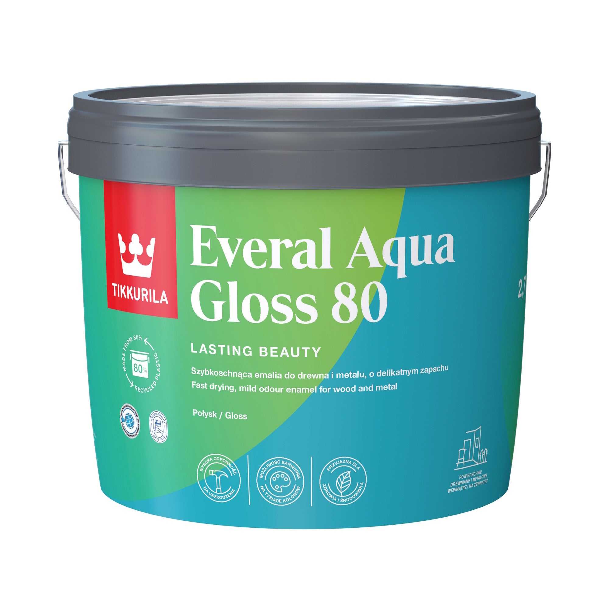 Emalia akrylowa Aqua Gloss Tikkurila C 2,7l 