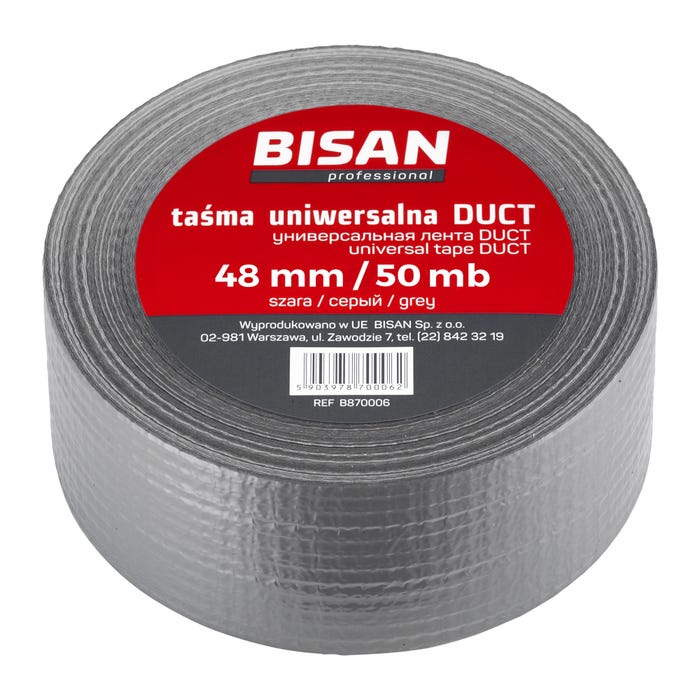Taśma uniwersalna Duct 48mm, 50mb, szara