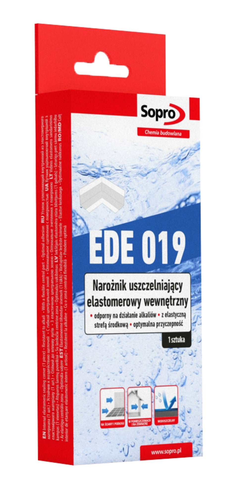 Narożnik uszczelniający wewnątrzny EDE 019 Sopro 1