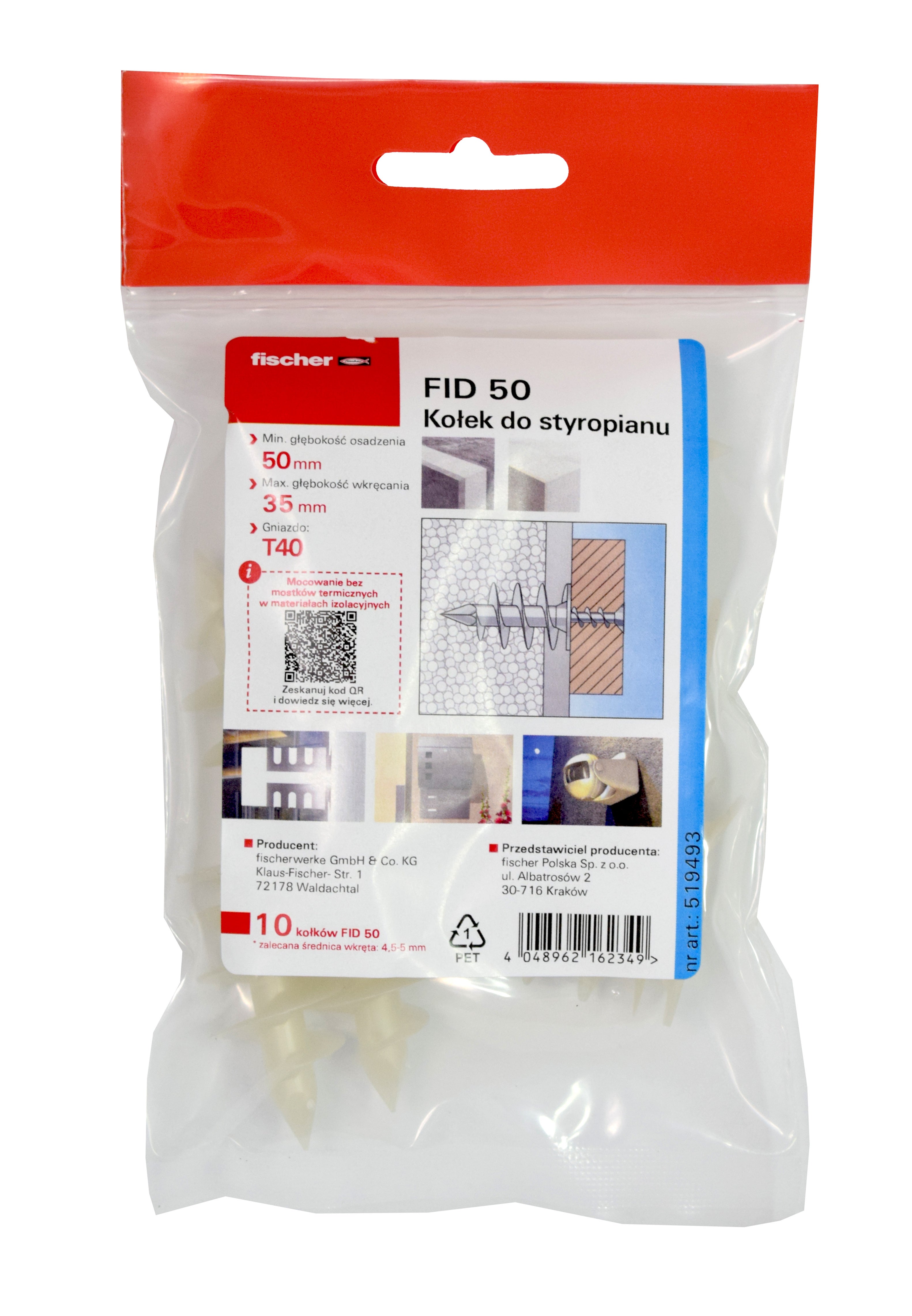 Kołek do styropianu FID 50 1