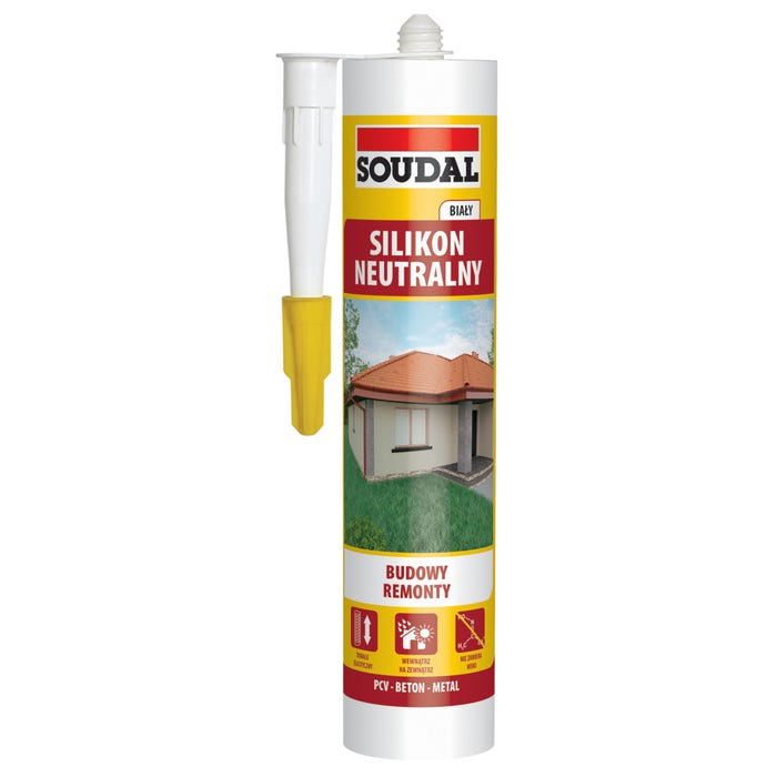 Silikon neutralny Soudal biały 280ml