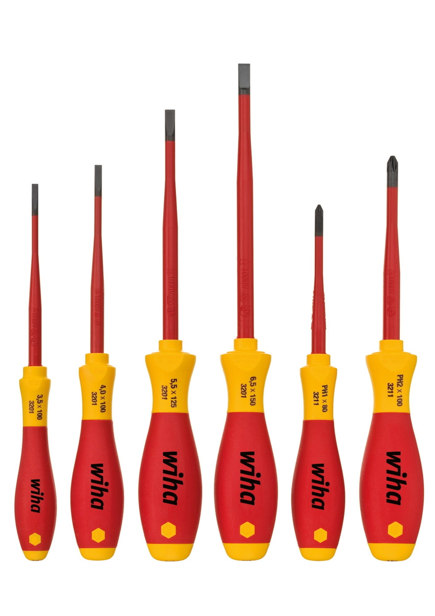 Zestaw wkrętaków SoftFinish Electric SlimFix Wiha, 6 szt. 0