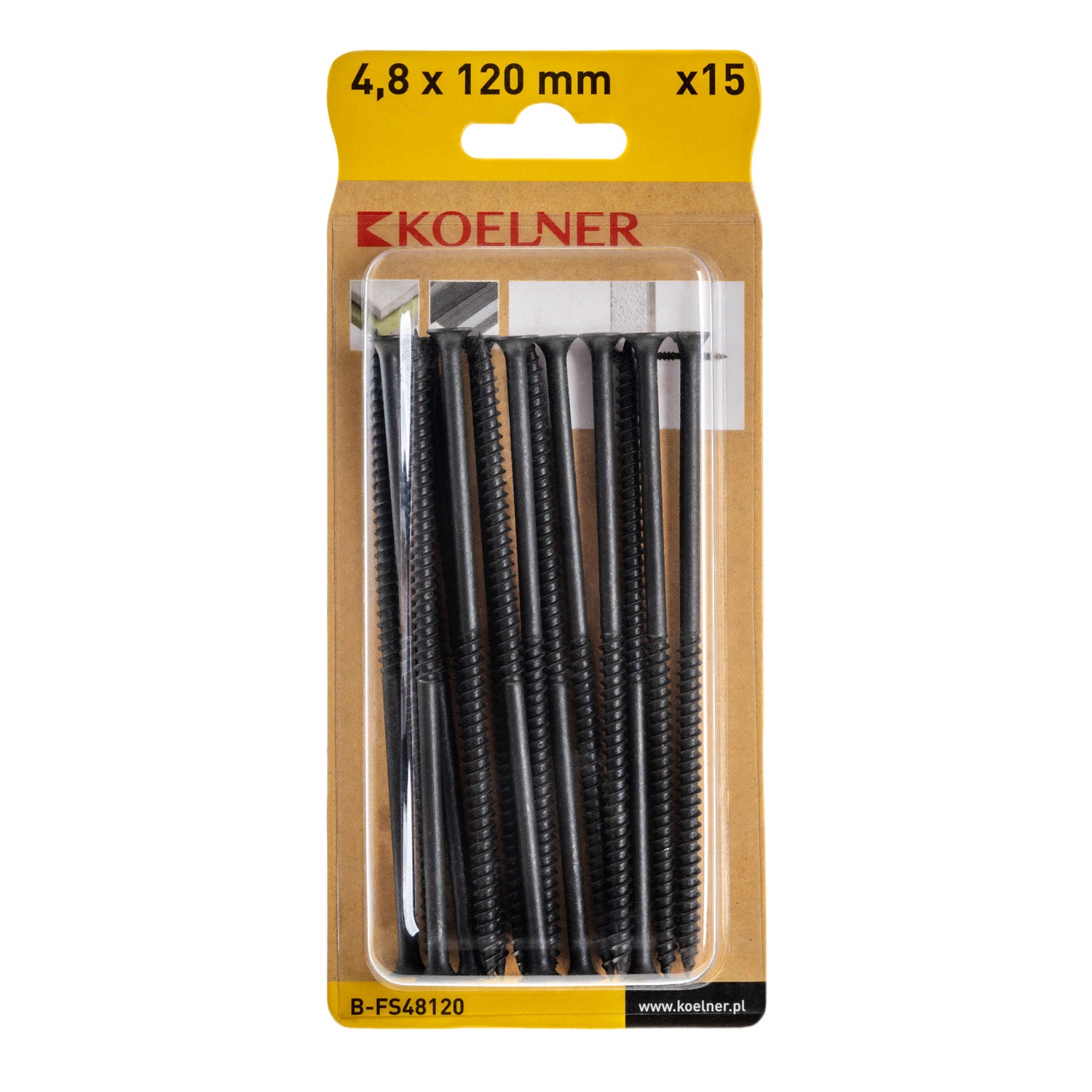 Wkręt do płyt G/K 4.8x120 mm z gwintem do stali (15 szt.) 1