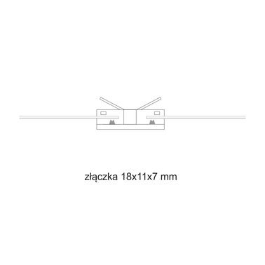 Złącze stałe do taśm LED COB 8mm 2 pin dwustronne 12 24V DC 3V 1