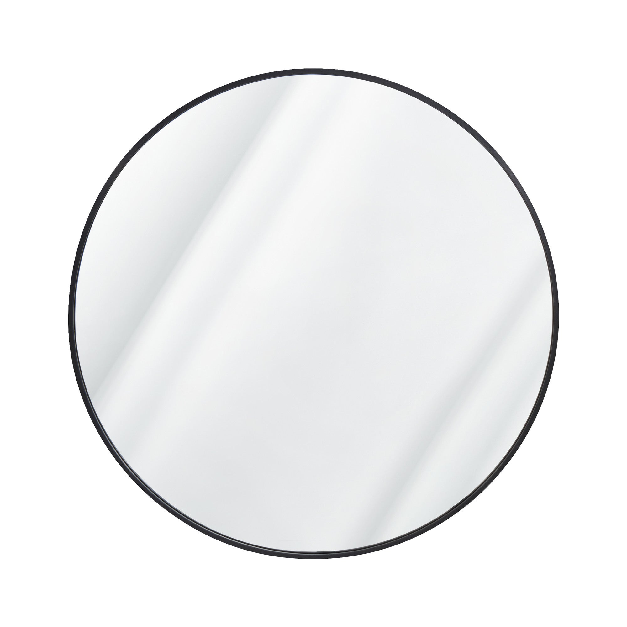 Lustro okrągłe 70 cm z ramą czarną