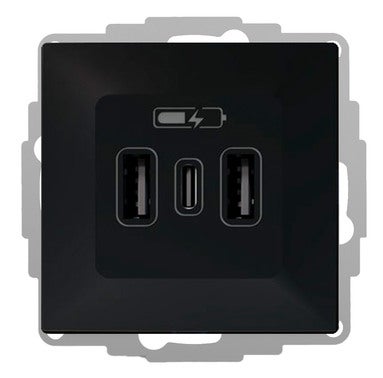 Santra czarny ładowarka usb A+C