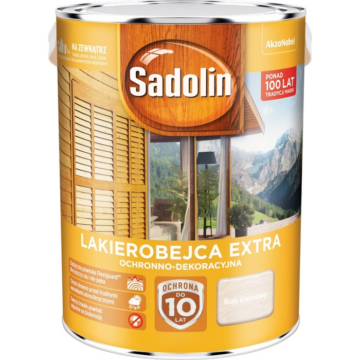 Lakierobejca Sadolin Extra biały kremowy 5l