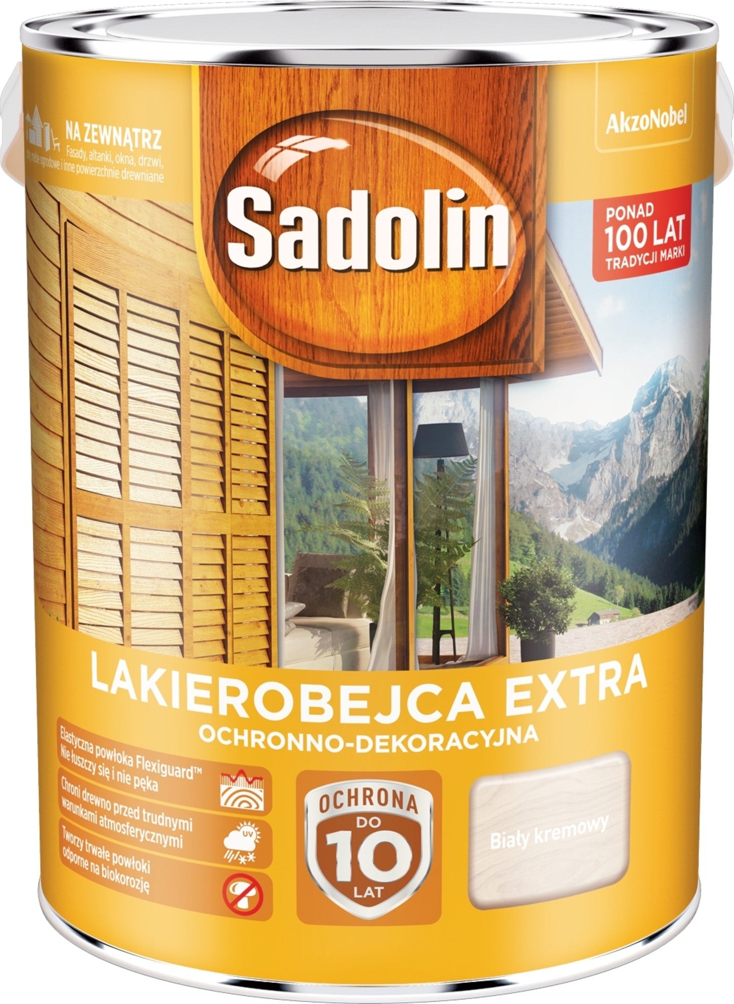 Lakierobejca Sadolin Extra biały kremowy 5l 0