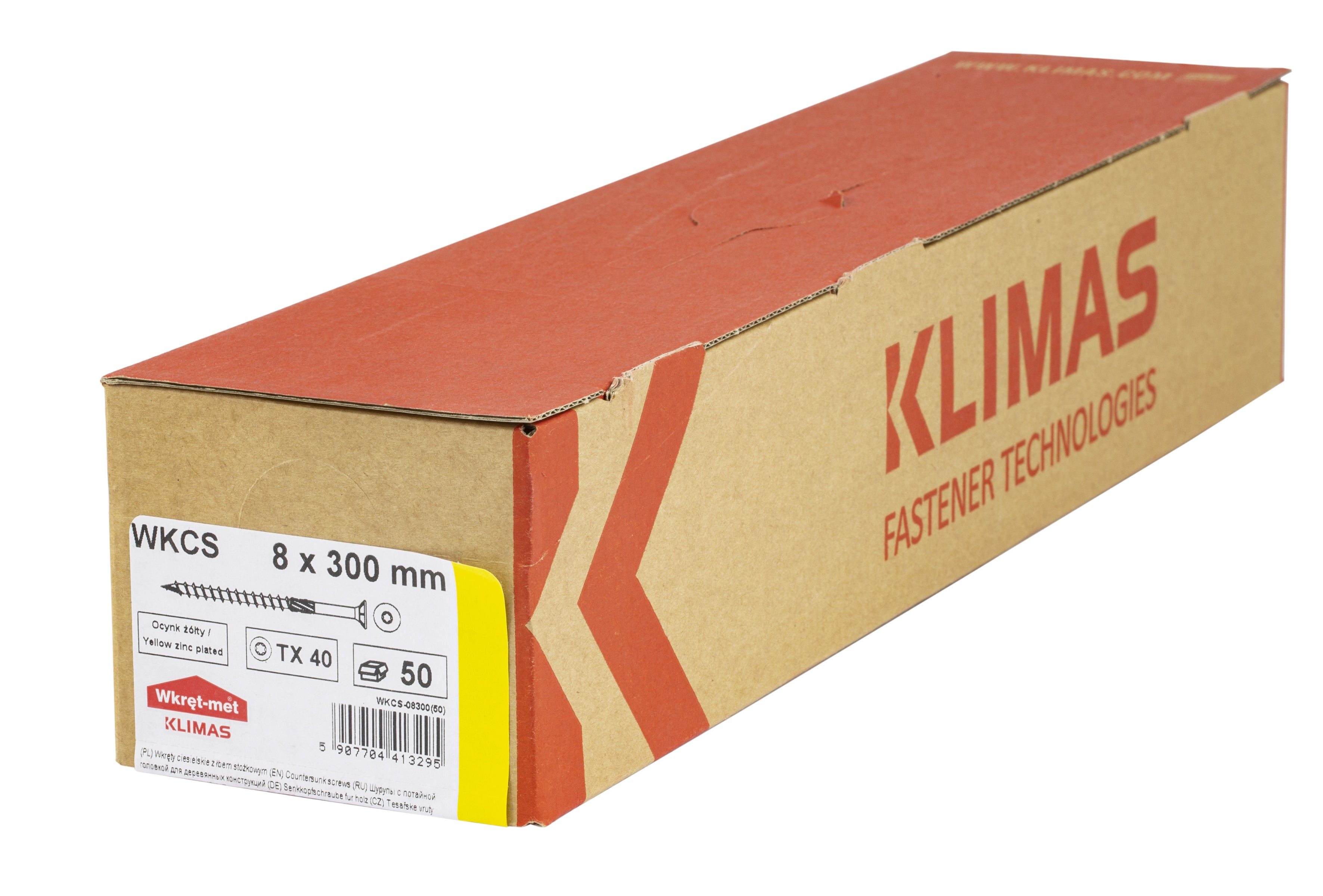 Wkręt ciesielski z łbem stożkowym 8x300 mm (50 szt.) 1