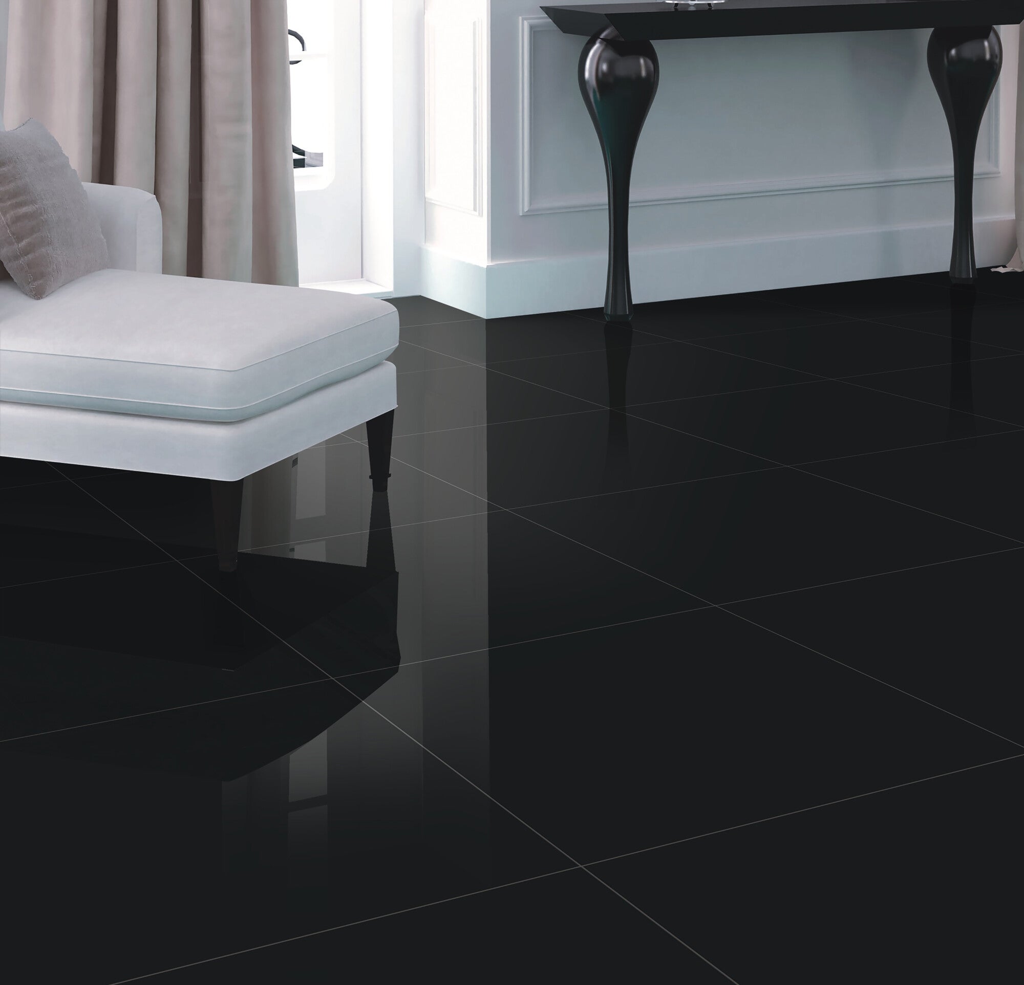 Gres polerowany Toronto Super Black 60x60 cm 1.44m2 1