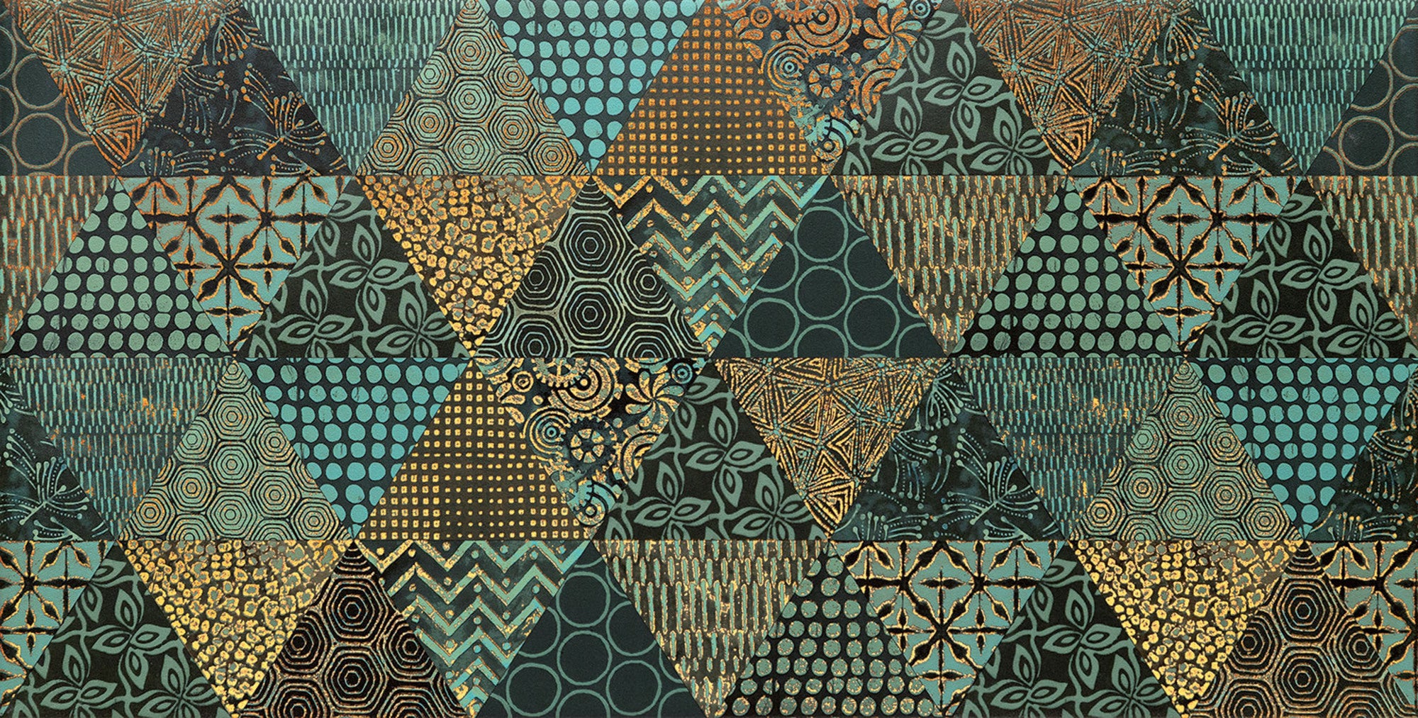 Dekor ścienny Margot green geo 30.8x60.8 cm