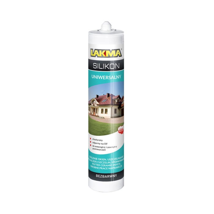 Silikon uniwersalny Lakma bezbarwny 280ml