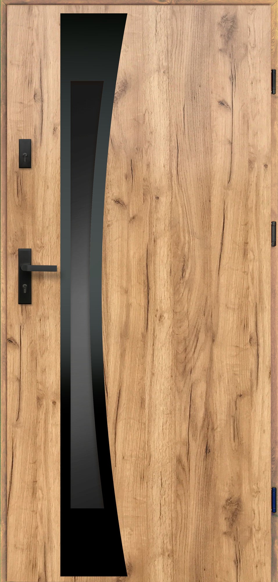 Drzwi stalowe WIEN szklone grandsom 90 prawe