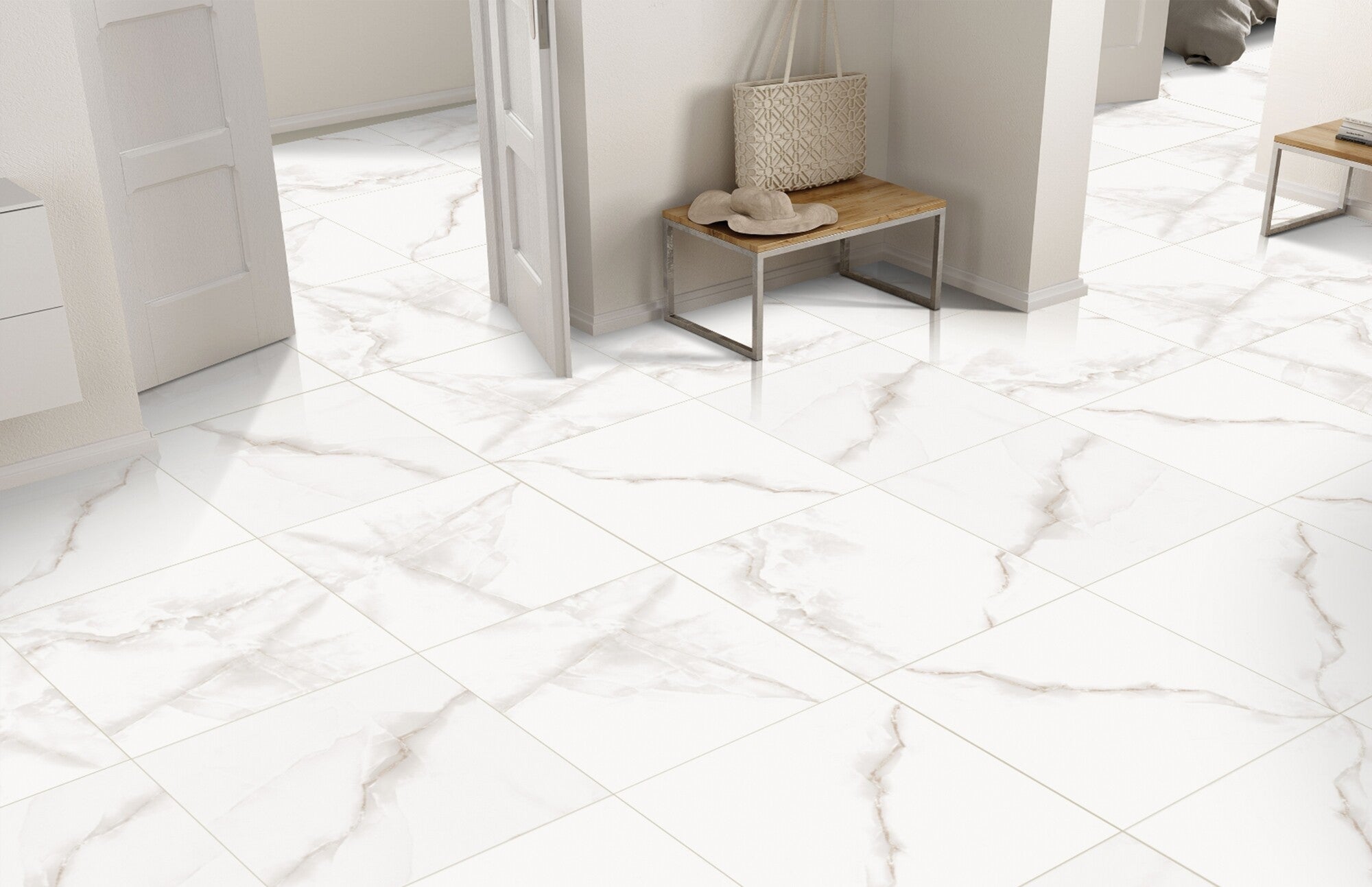 Gres szkliwiony white Onyx połysk 60x60 cm 1,44m2 1