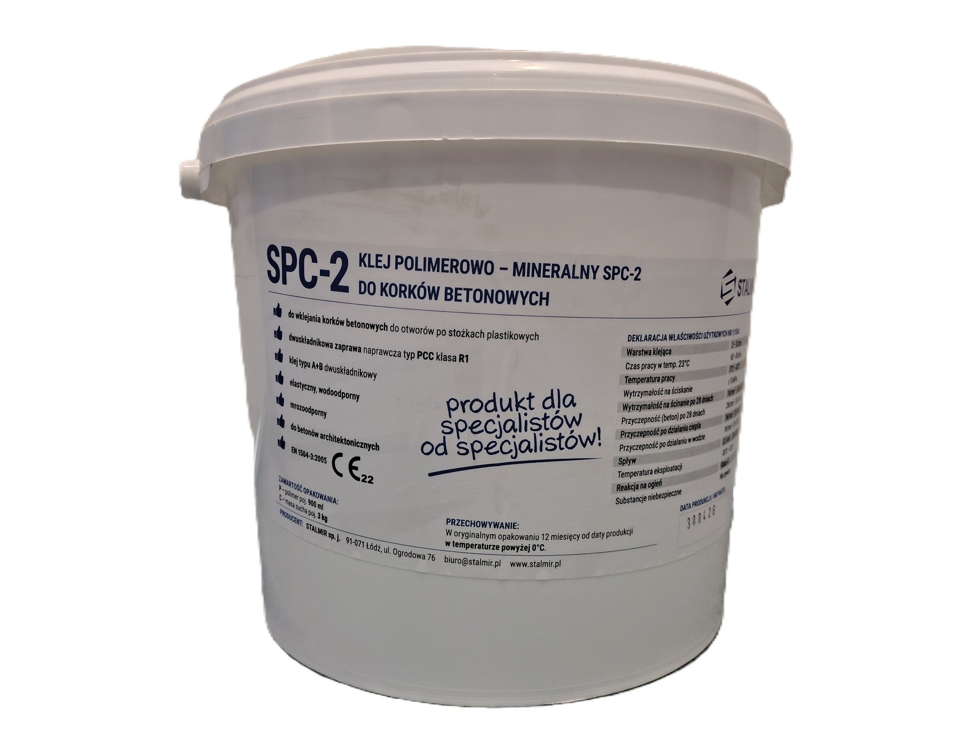 Klej polimerowo-mineralny SPC-2, dwuskładnikowy do taśmy bentonitowalej 4 kg 0