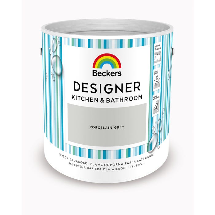 Farba Beckers Designer Kitchen & Bathtoom porcelain grey 2,5l