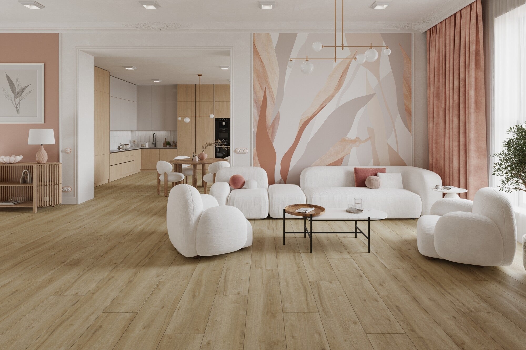 Panel podłogowy Dąb Melito AC5 8mm 4V op. 2,518m2 wodoodporny 72h 1