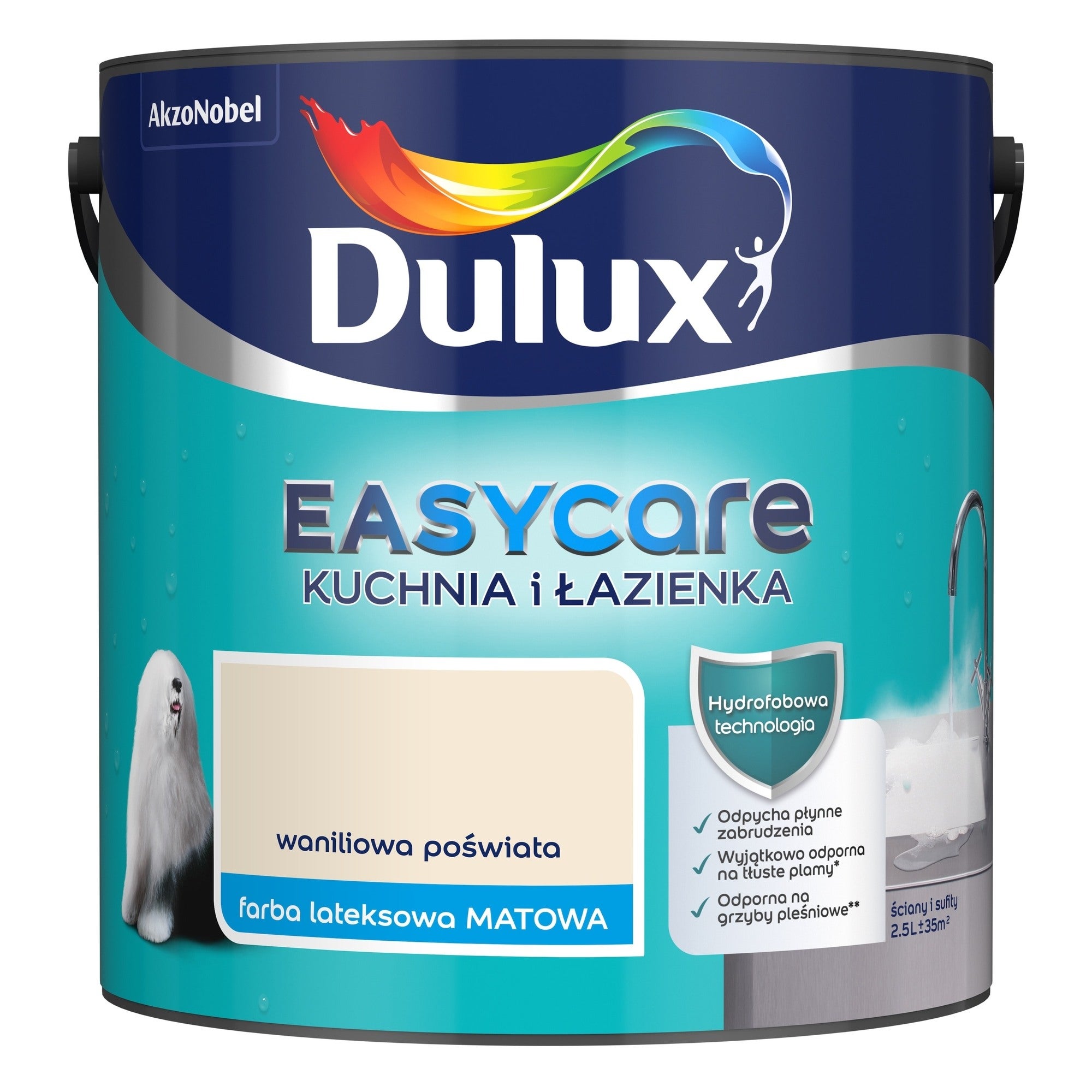 Farba Dulux EasyCare Kuchnia & Łazienka waniliowa poświata 2,5l 1