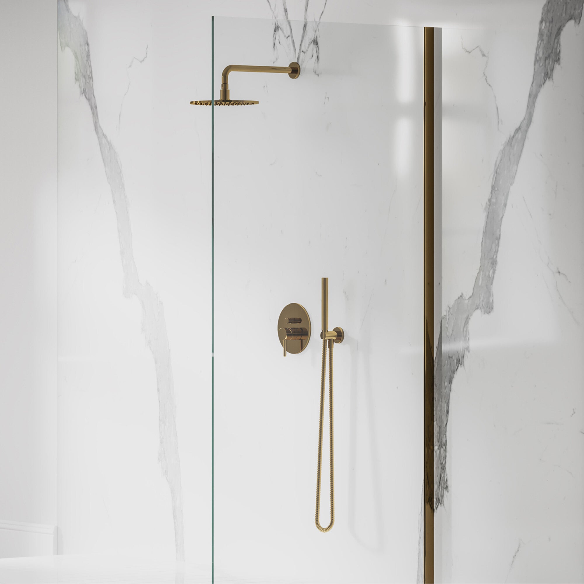 System prysznicowy podtynkowy Omnires Y złoty błyszczący 3