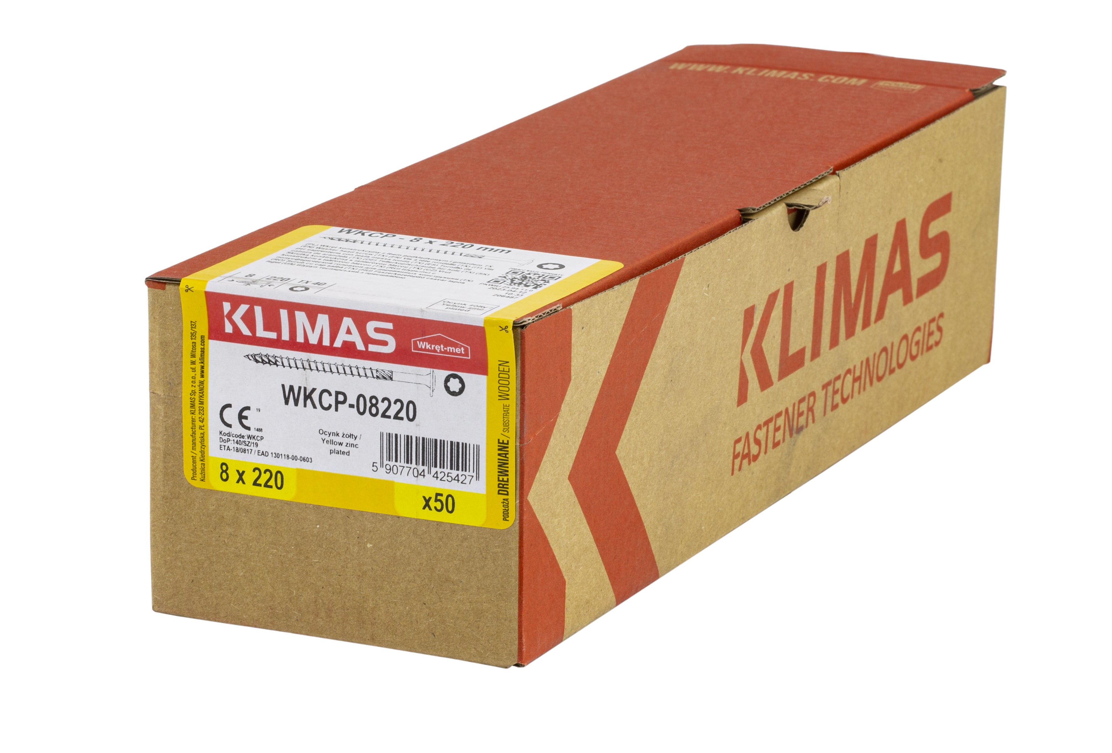 Wkręt do łączników ciesielskich z łbem talerzykowym 8x220 mm (50 szt.) 1