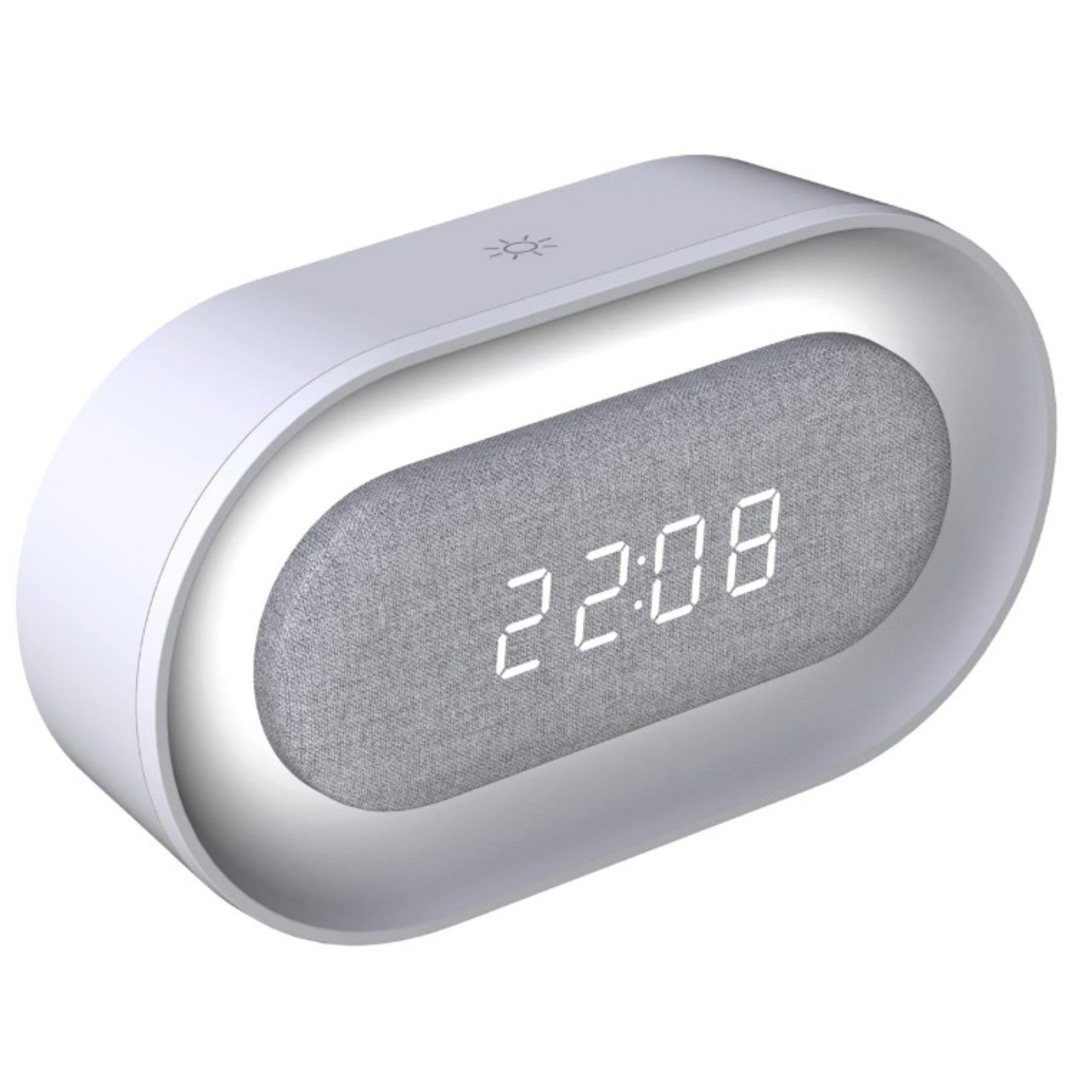Lampka nocna LED Kaja z budzikiem 3000K 0