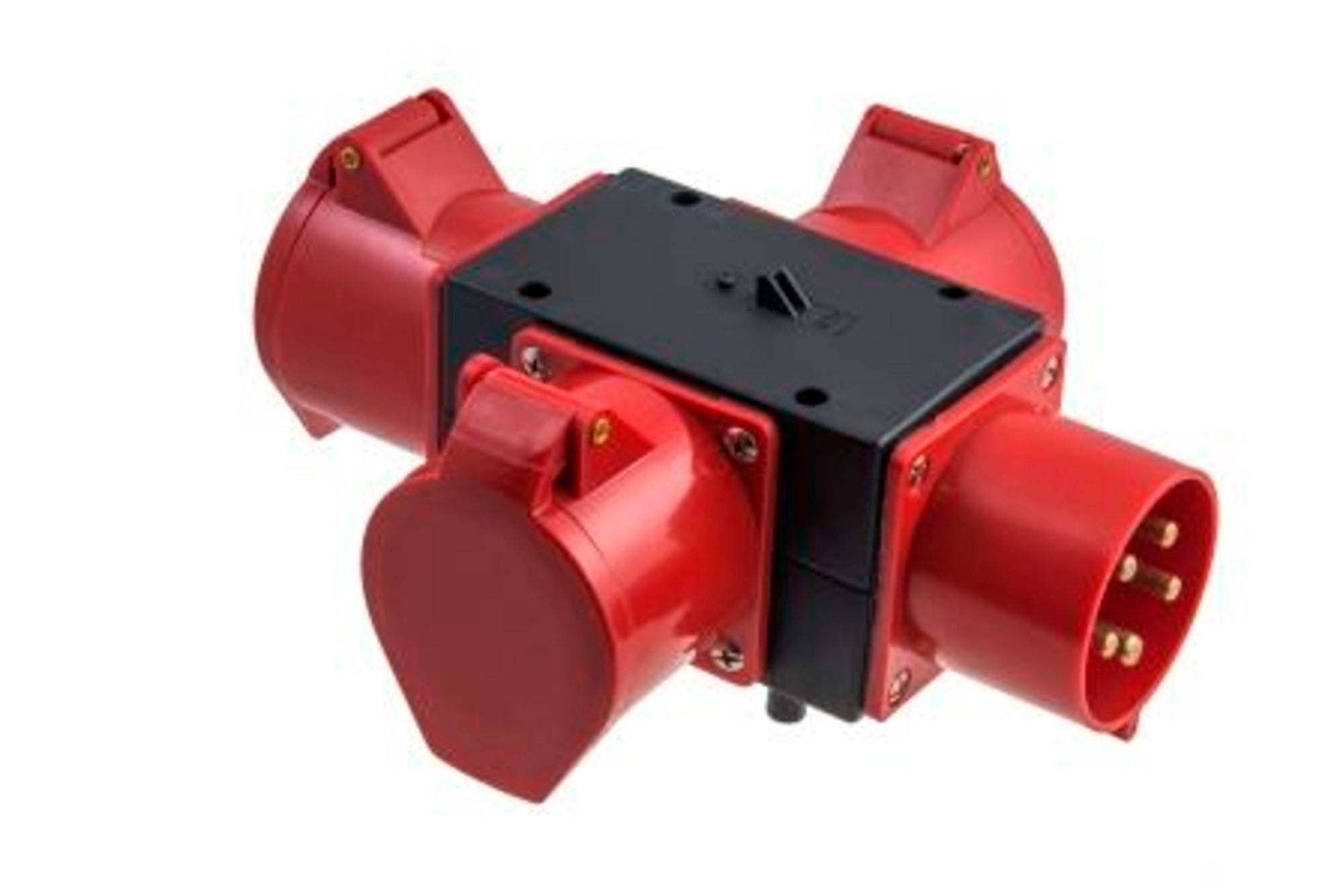 Rozdzielnica R-BOX MINI 1 wtyk + 3 gniazda 16A 3P+N+Z 400V IP44 1