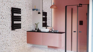 Grzejnik łazienkowy Nobile 870x500 335 W, czarny matowy 1