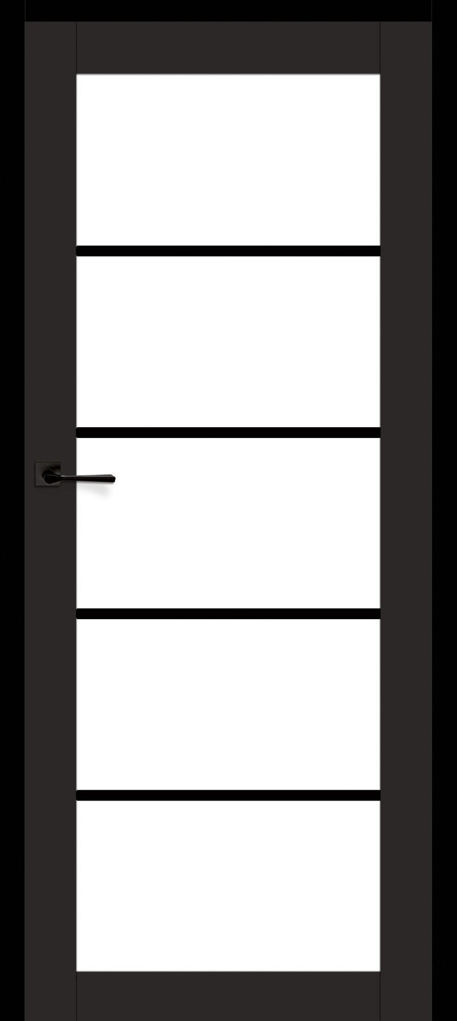 Skrzydło Loft, czarny mat, 70 prawe