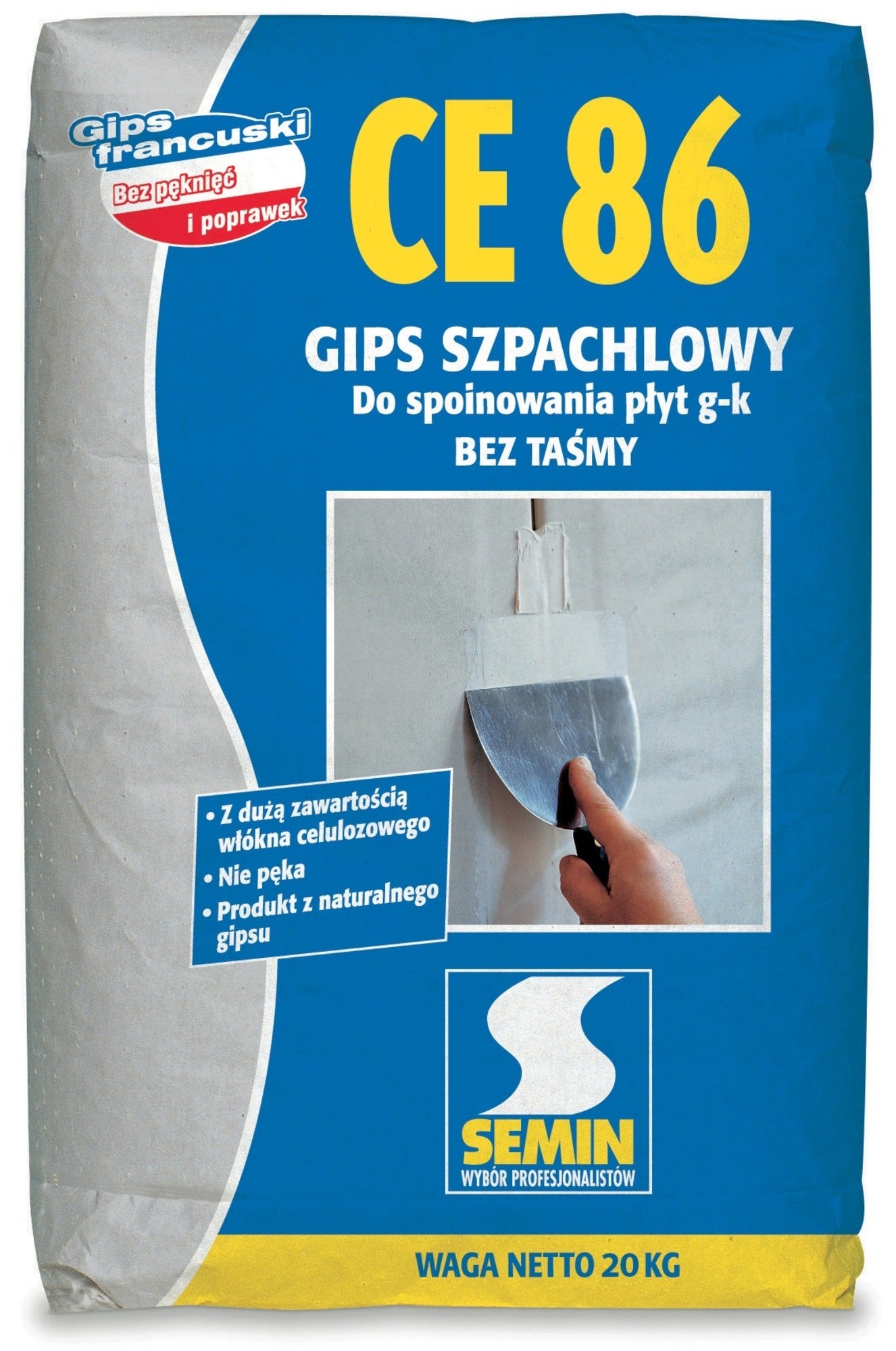 Gips szpachlowy Semin CE86 20kg