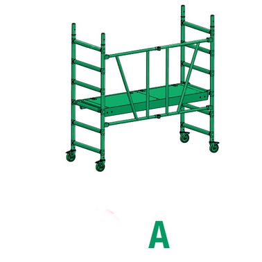 Rusztowanie Faraone Compact XS Pakiet A, 180x75 cm, 0,6 m, aluminium