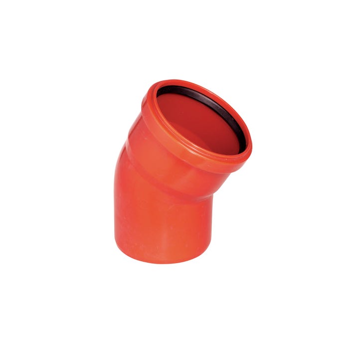 Kolano kanalizacyjne zewnętrzne, PVC fi 110 mm, kąt 30°