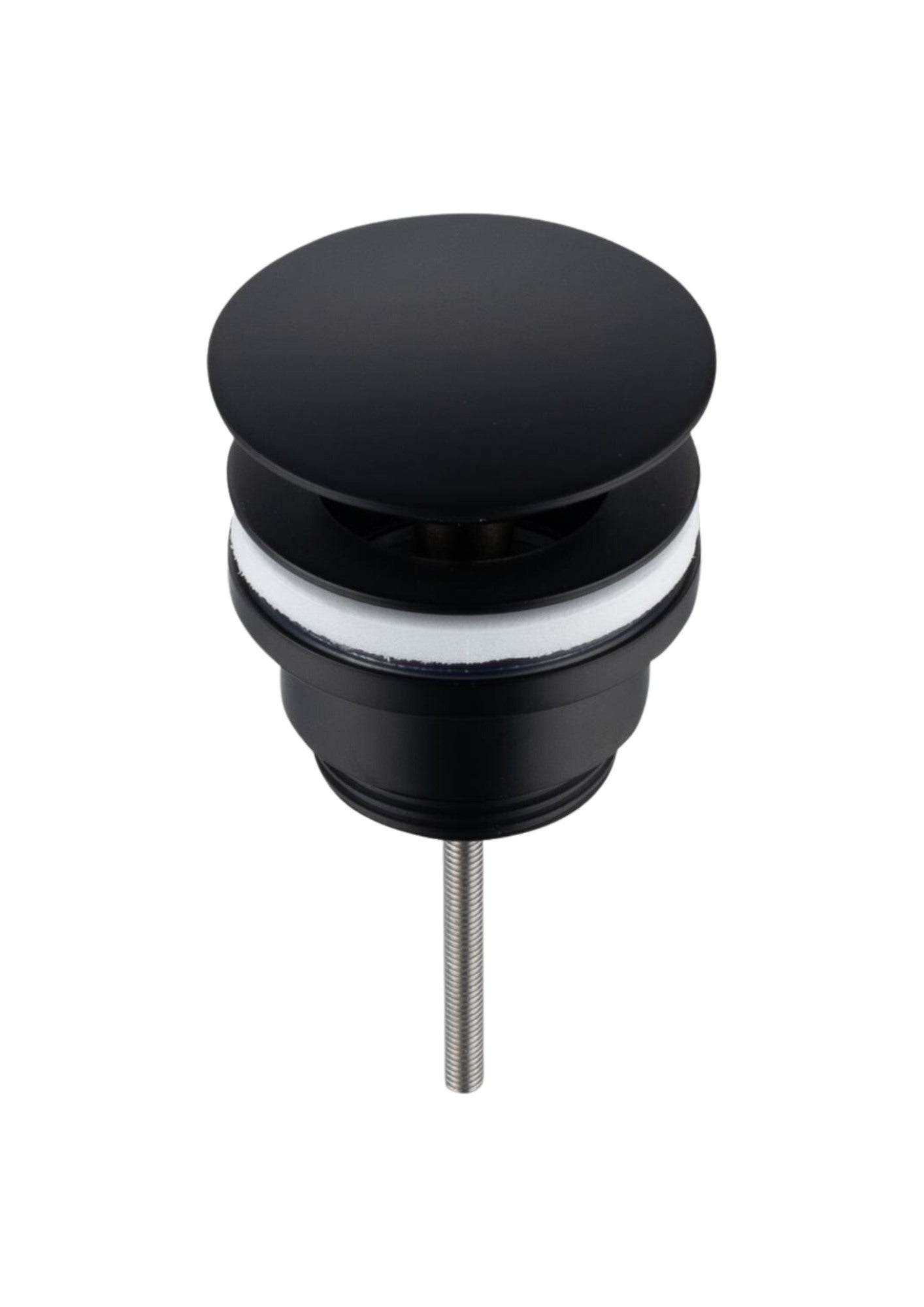 Korek umywalkowy mosiężny klik-klak, czarny