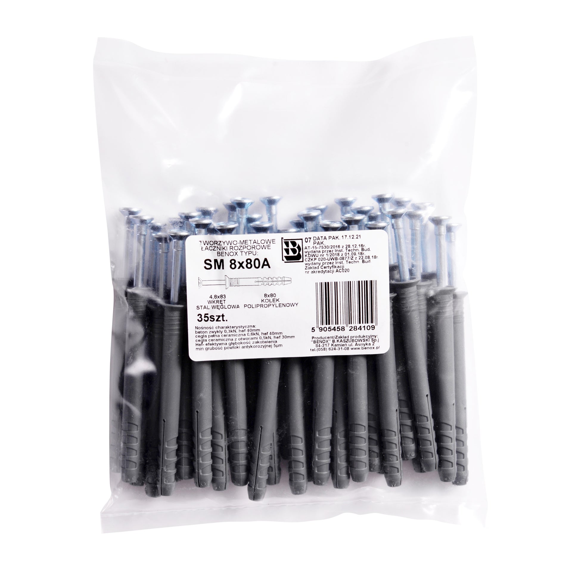 Kołek do szybkiego montażu 8.0x80 mm (35 szt.) 1