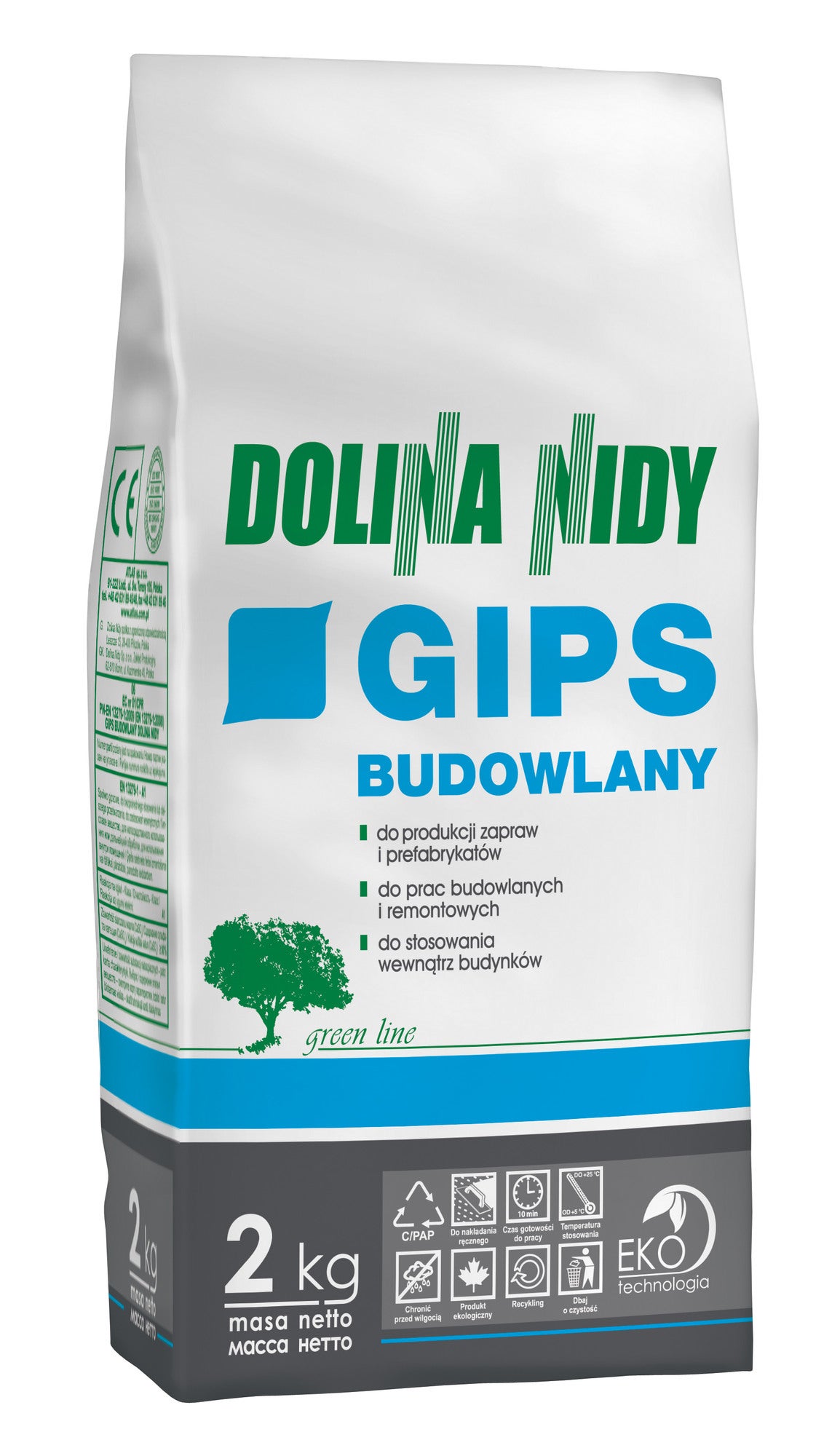 Gips budowlany Dolina Nidy 2 kg 0